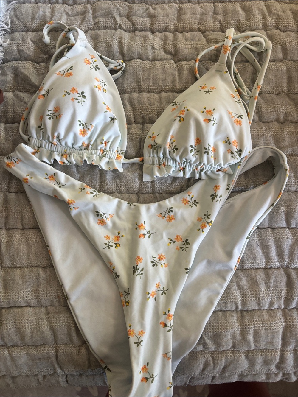 Floral Tie-Back Bikini Set - Aerie size M